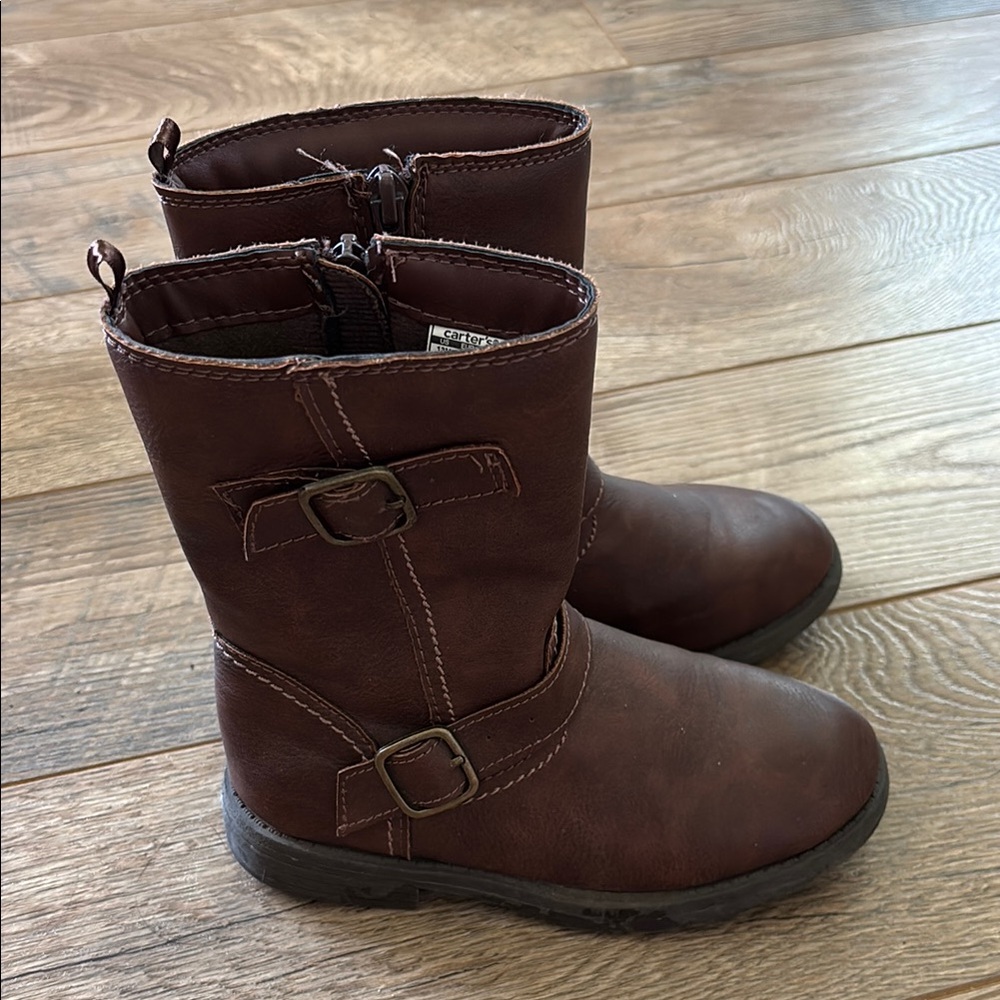 Carter's Little Girl's Jennie Buckle Fashion Riding Mid Calf Boots 13M
